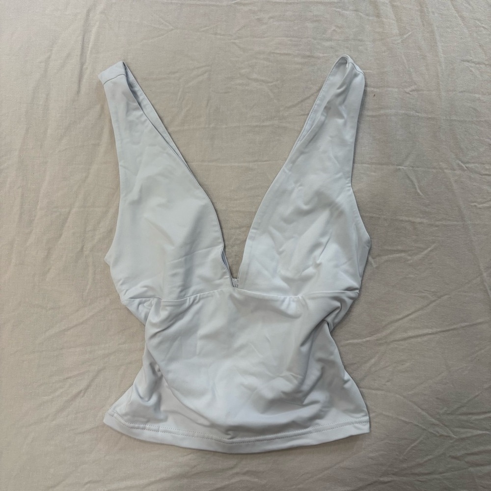 Reoria White Tank Top * DOUBLE LINED